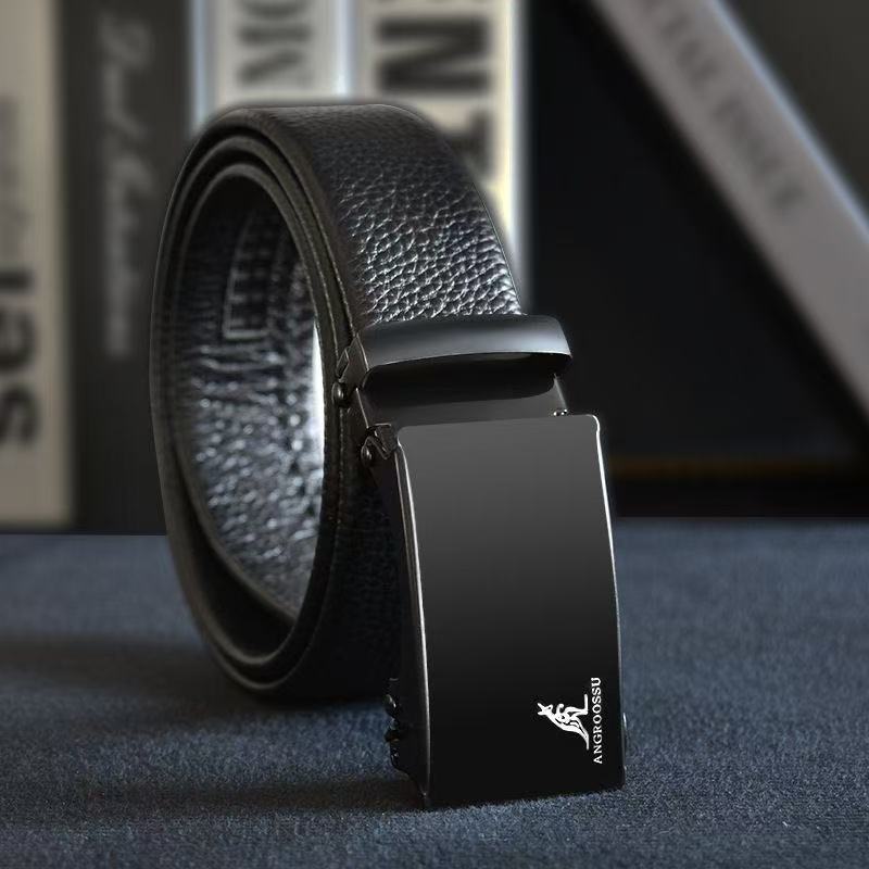 袋鼠男士休闲商务自动扣运动风腰带青年男款皮带