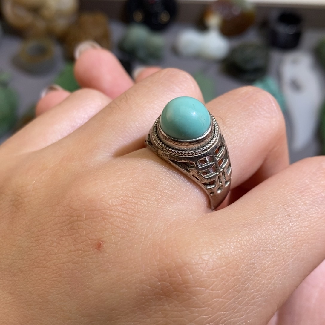 绿松石颈饰银S925镶嵌