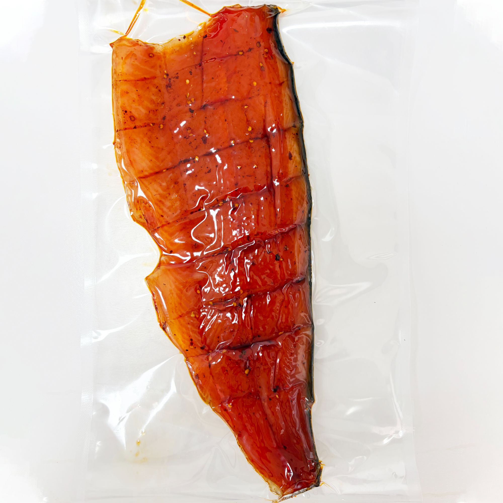 枫糖冷熏带皮甜辣味三文鱼（虹鳟鱼）柳450-500g