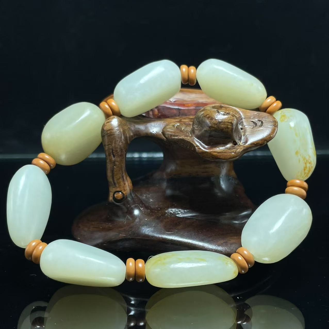 A907 和田玉手串 LJ8982801