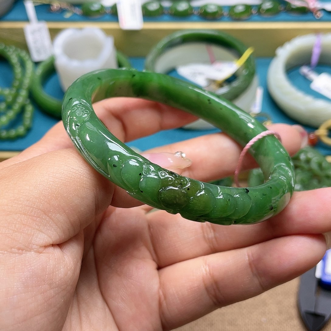 【闪购商品】和田玉手镯6162圈口133未镶嵌