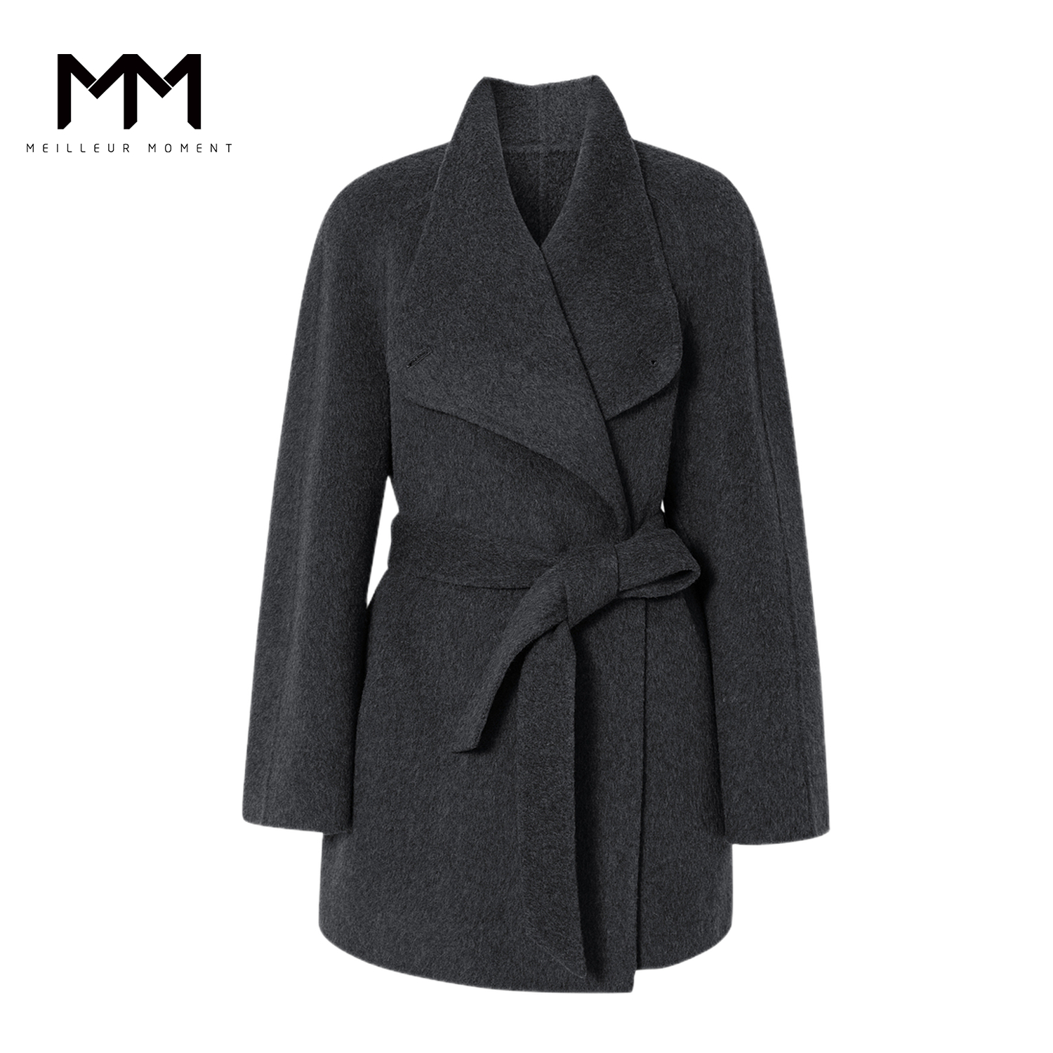 【预售12】MM麦檬立领两穿羊毛驼绒短款一手长大衣5GB970901