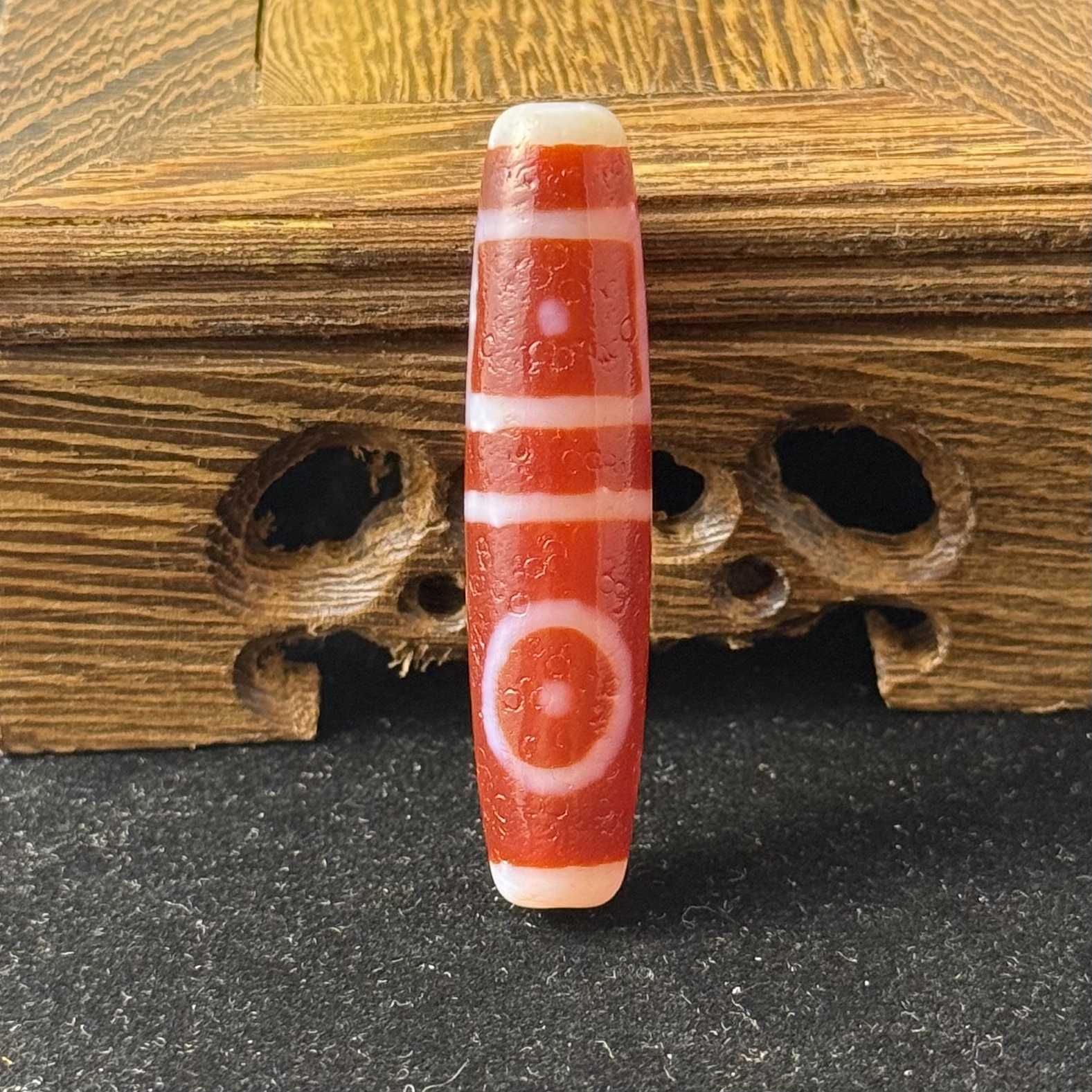 【老佛爷】5008-红肉双天地天珠玛瑙（定制款绳子）