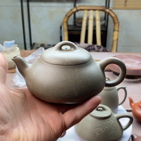 大***德茶壶紫砂汉棠石瓢蟹壳青