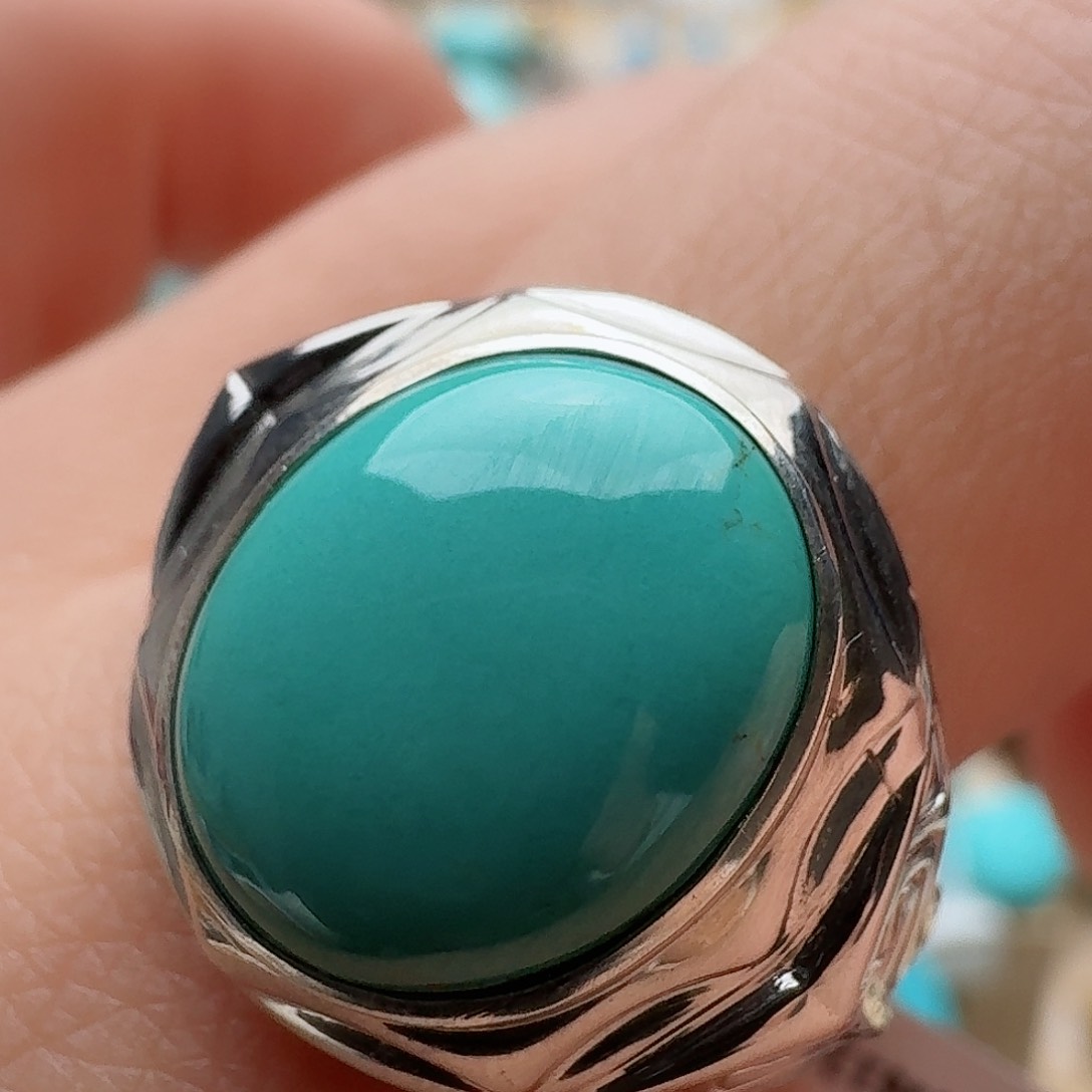 绿松石配饰银S925镶嵌