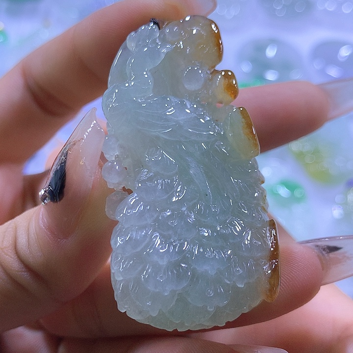 颈饰未镶嵌翡翠天然翡翠A货吊坠
