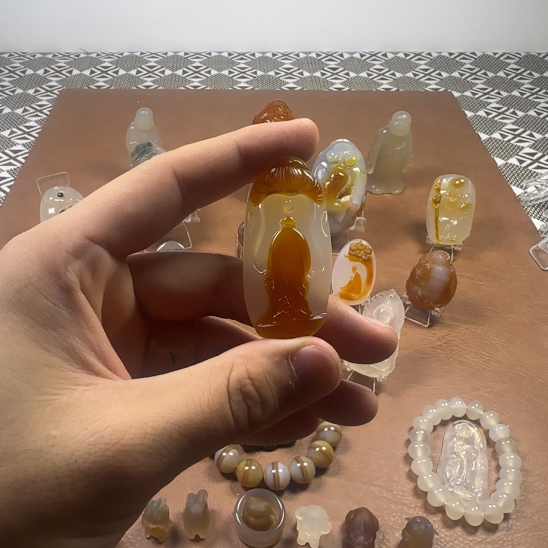 玛瑙/玉髓未镶嵌吊坠(不含链)