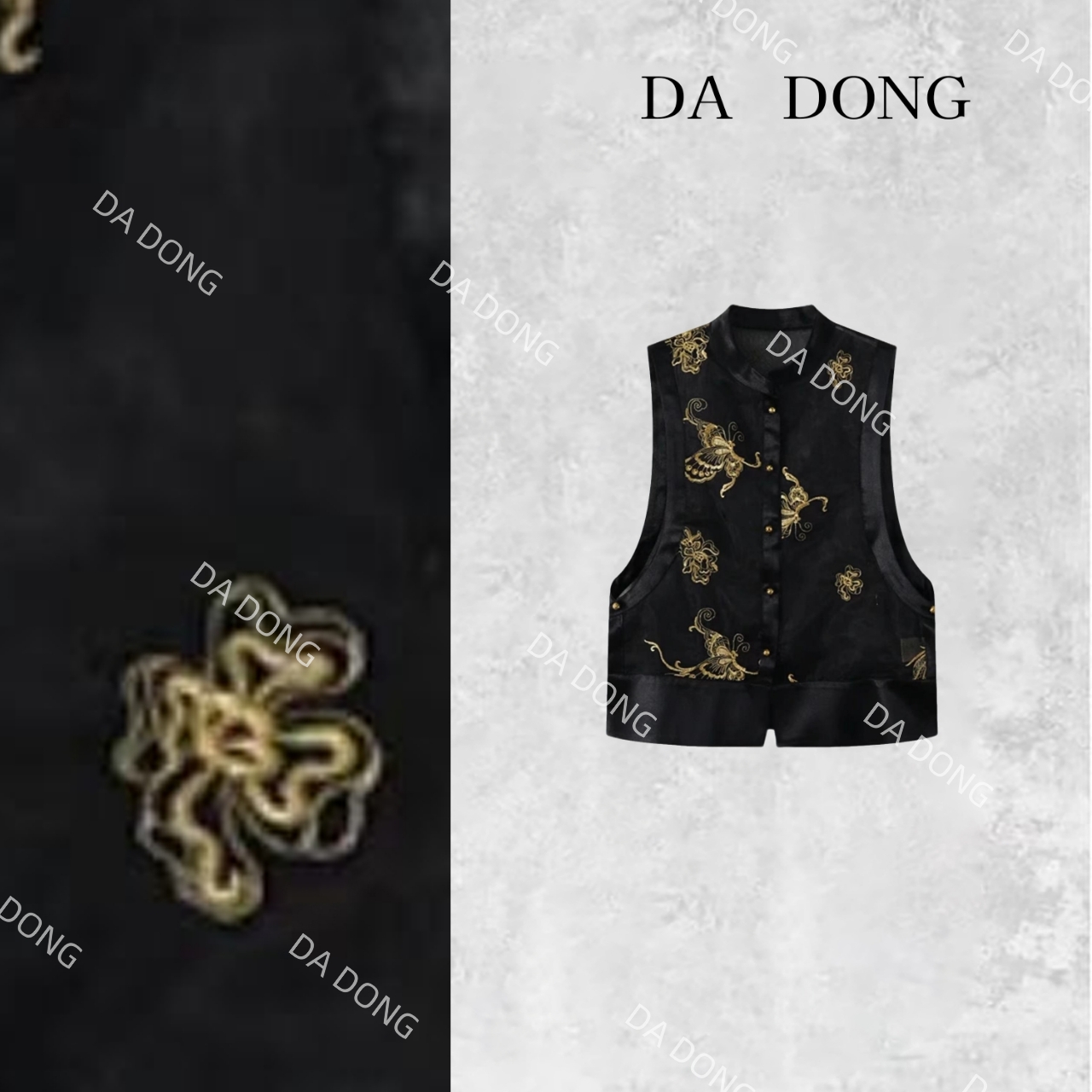 金蝴蝶--中式国风气质时尚百搭休闲复古小众设计重工刺绣轻奢马甲