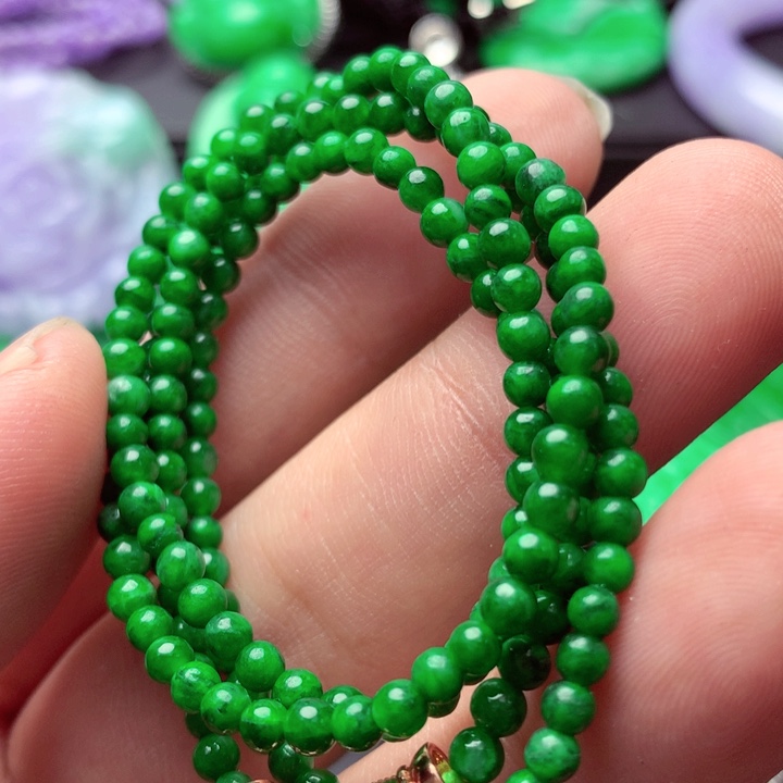 翡翠未镶嵌毛衣链