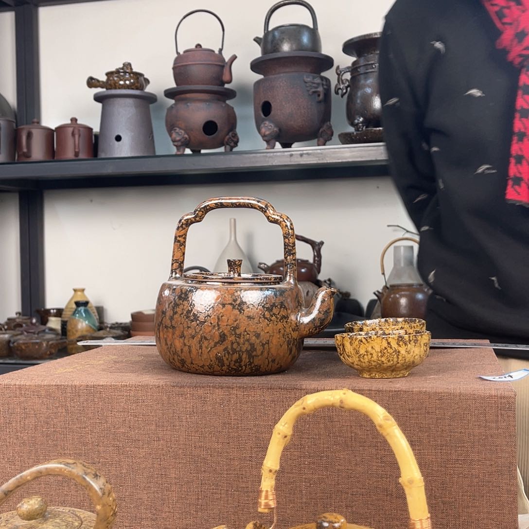 紫泥茶壶紫砂粗陶茶器