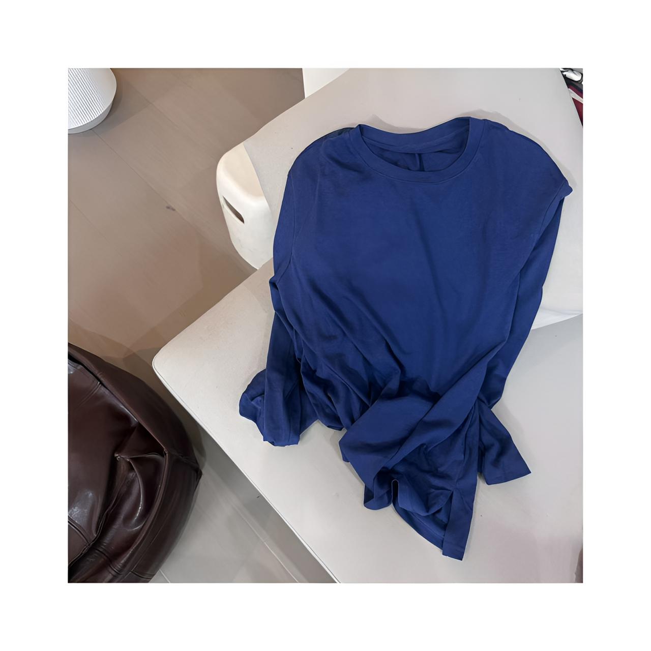 海蓝开叉防晒长袖T