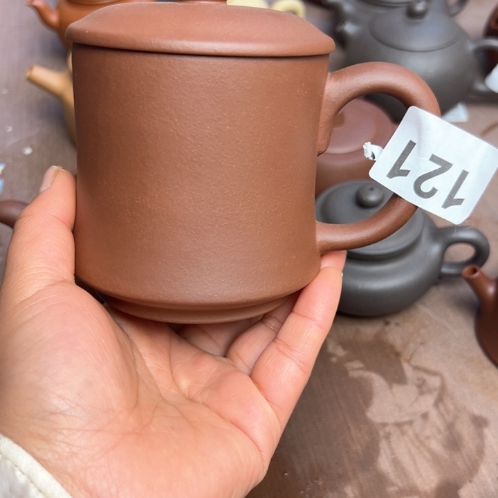 紫砂茶壶紫泥半手工400cc