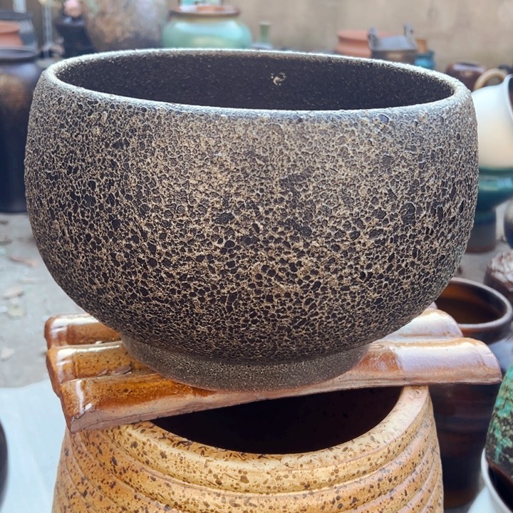 紫砂花盆高约19口约25大