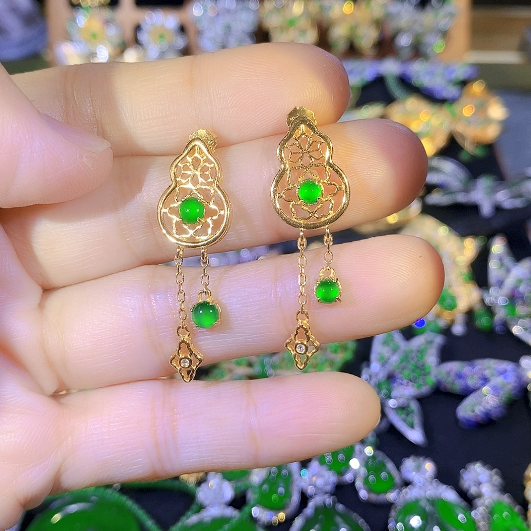 吊坠(不含链)银S925镶嵌翡翠