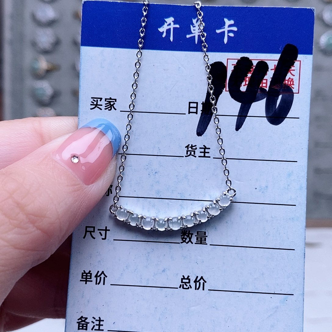 翡翠未镶嵌戒指项链