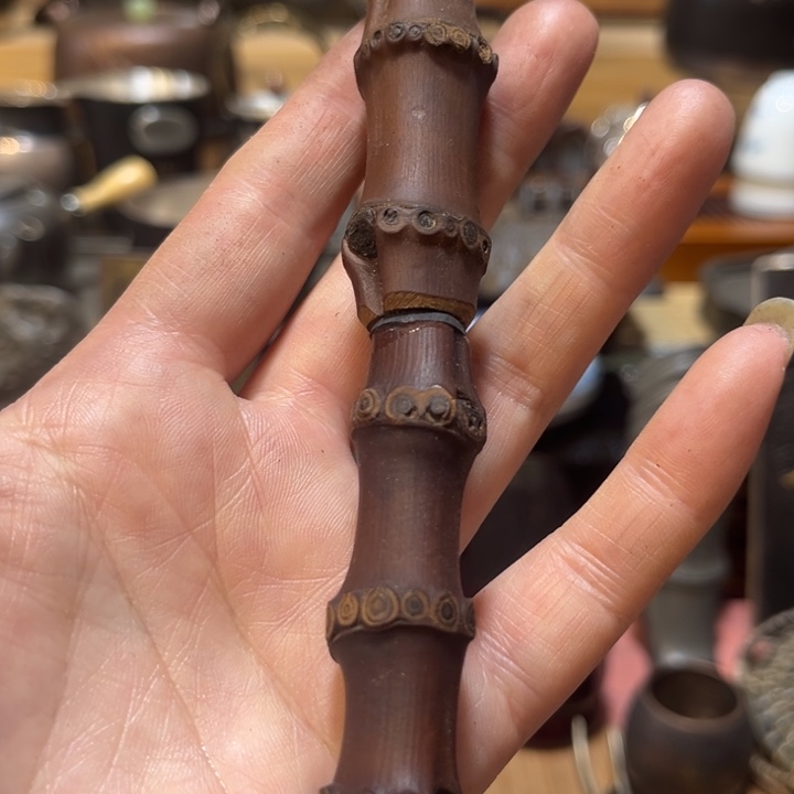 竹中古工艺品摆件