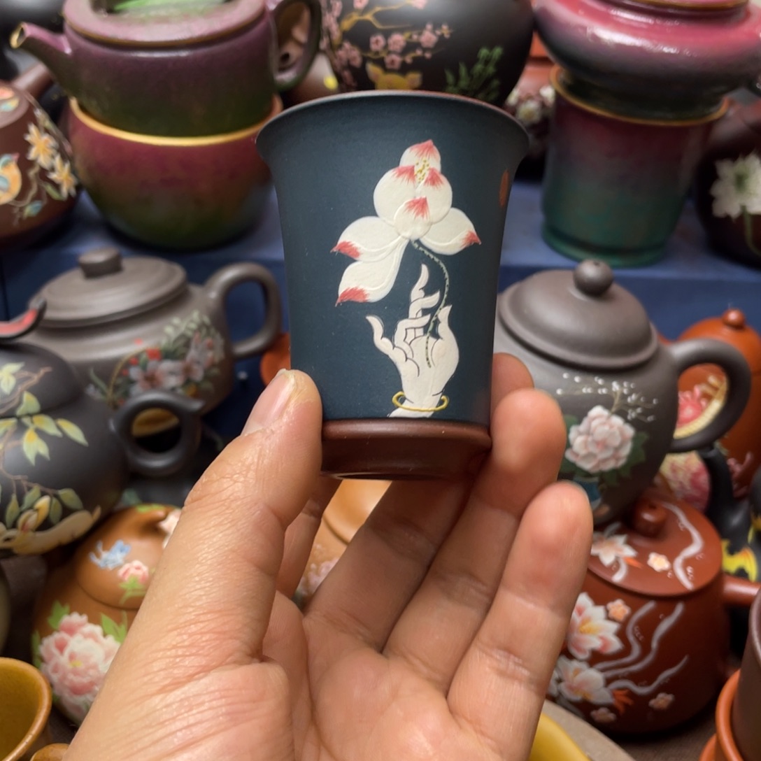 红泥茶杯紫砂主人杯60cc