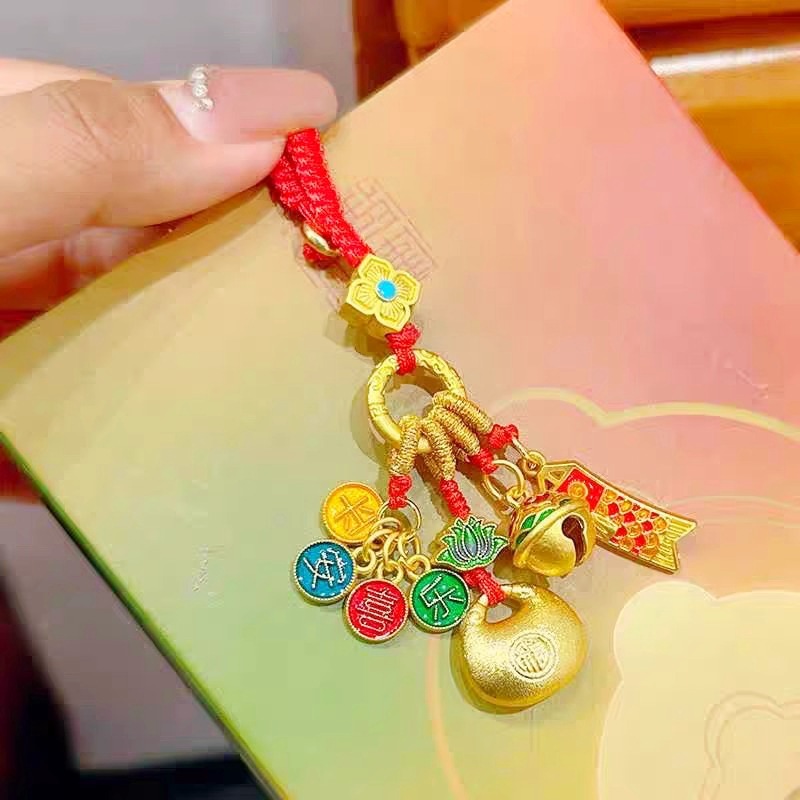 金榜题名汽车钥匙挂饰旗开得胜中高考加油书包礼物金属材质中国风