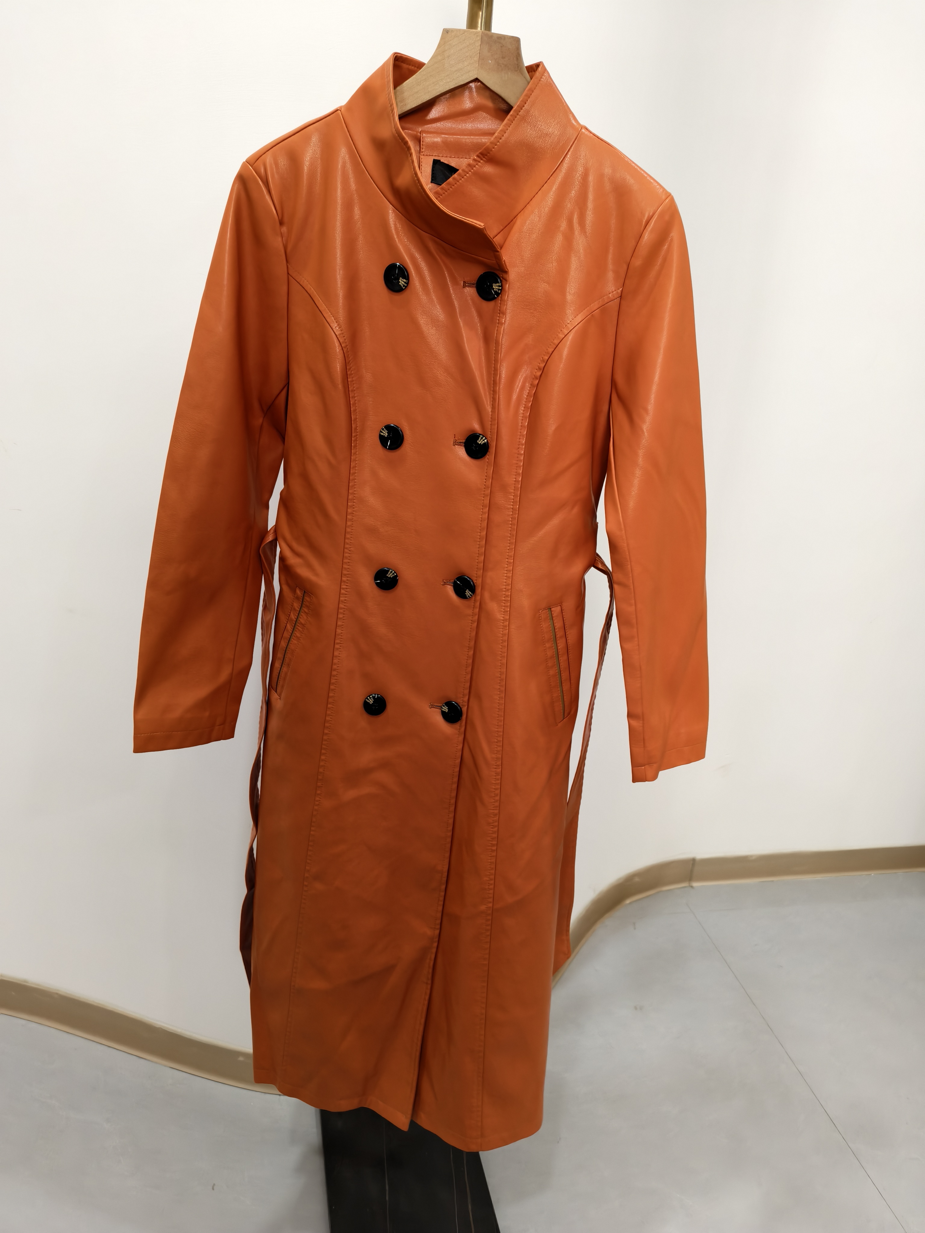 W2076半开领修身型薄款适中外套女装女士长款