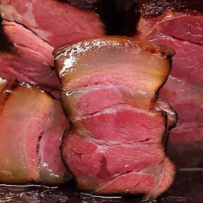 【透明老腊肉腿肉现称II】湖北恩施柴火烟熏腊腿肉老腊肉透明