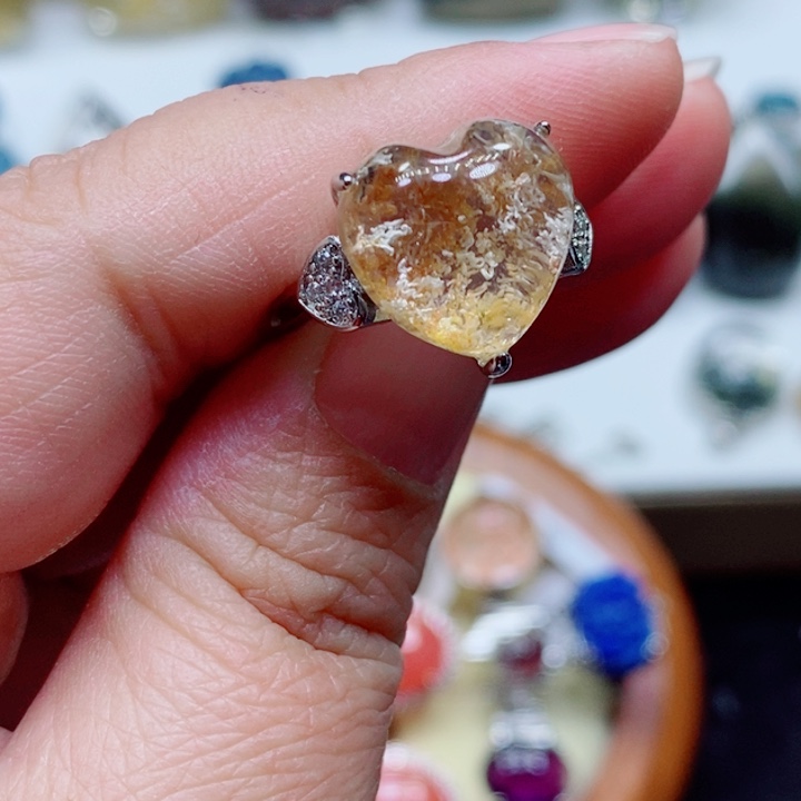 水晶戒指未镶嵌水晶