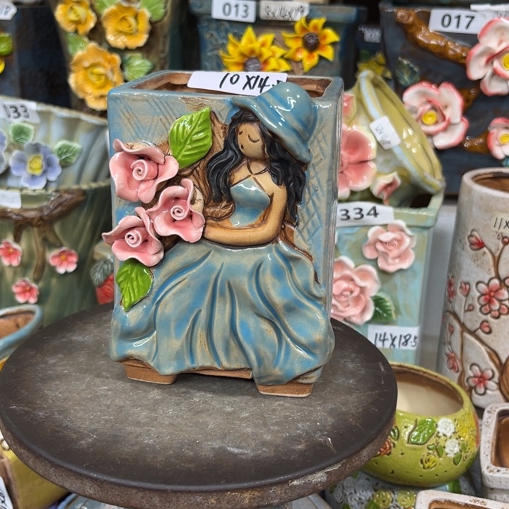 紫砂花盆粗陶材质多肉花盆