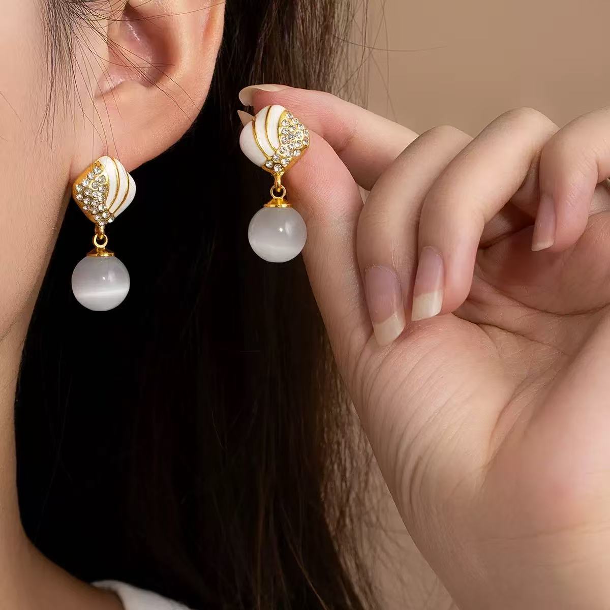 铜合金铜耳饰 铜合金S672 高端大气时尚简约百搭耳饰