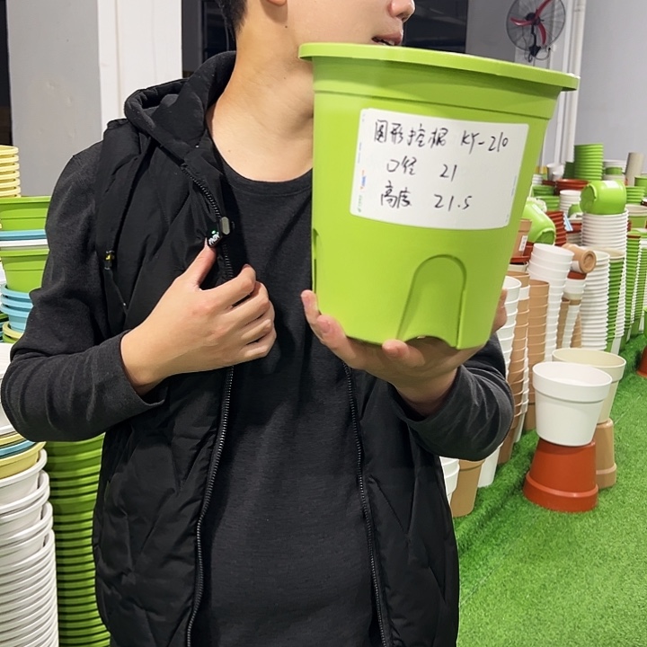 正品圆控口21高21果绿色8只无托