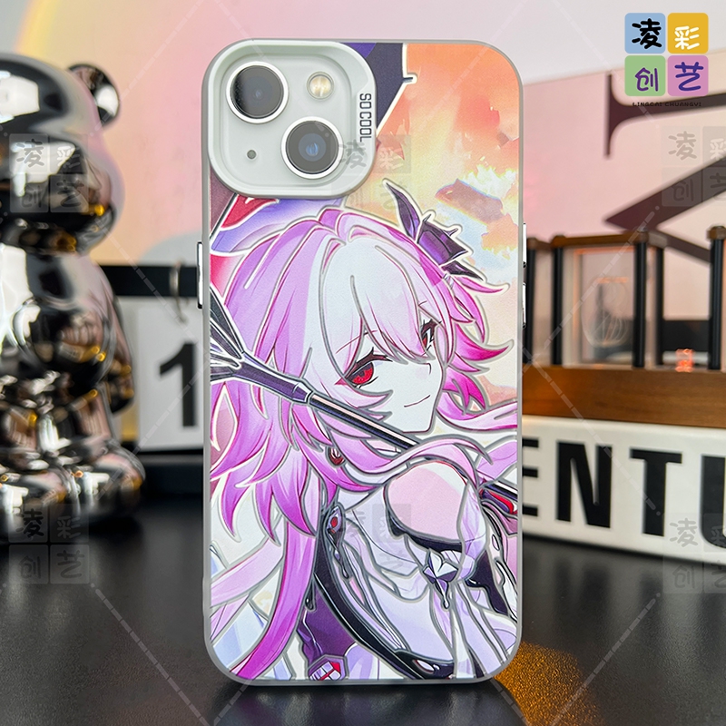 凌彩创艺手机壳适用于苹果华为oppo小米vivo侧颜长夜月周边彩银壳