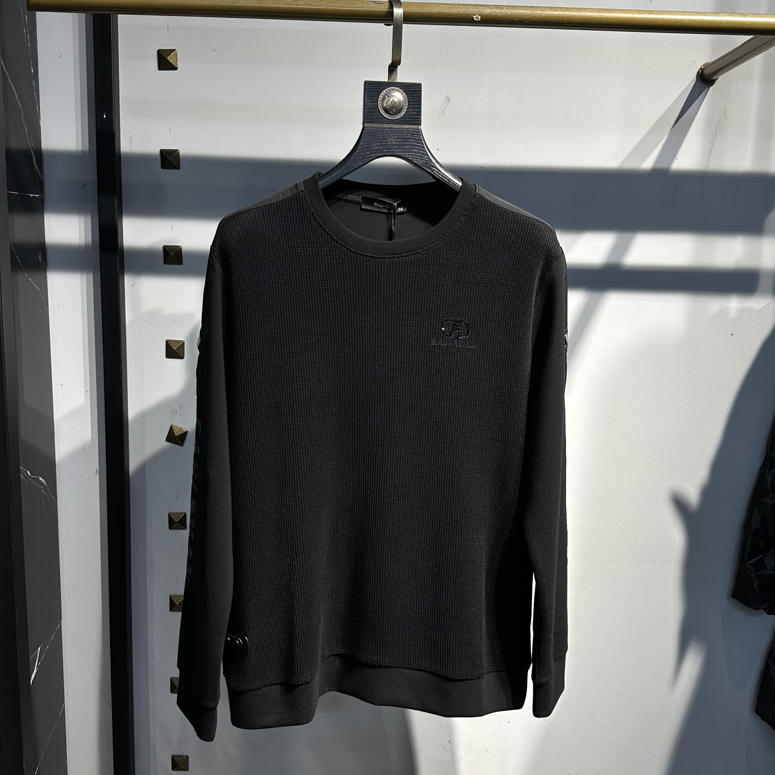 MD原创/精纺不加绒潮欧微阔拼接款工艺卫衣（MZ207）