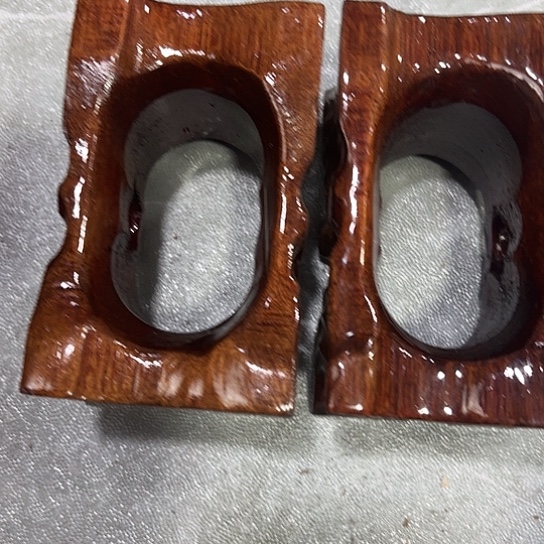 香榧木红木底座工艺品2个