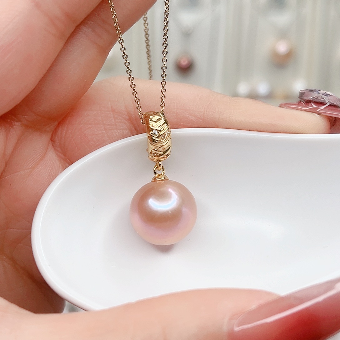 吊坠(赠链)淡水珍珠18K金镶嵌