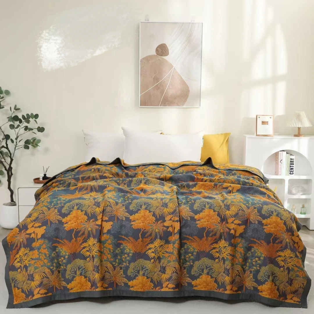 【热带雨林】200.230纱布盖毯床盖