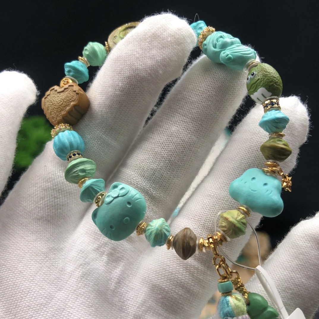 精品原矿绿松石特色手串