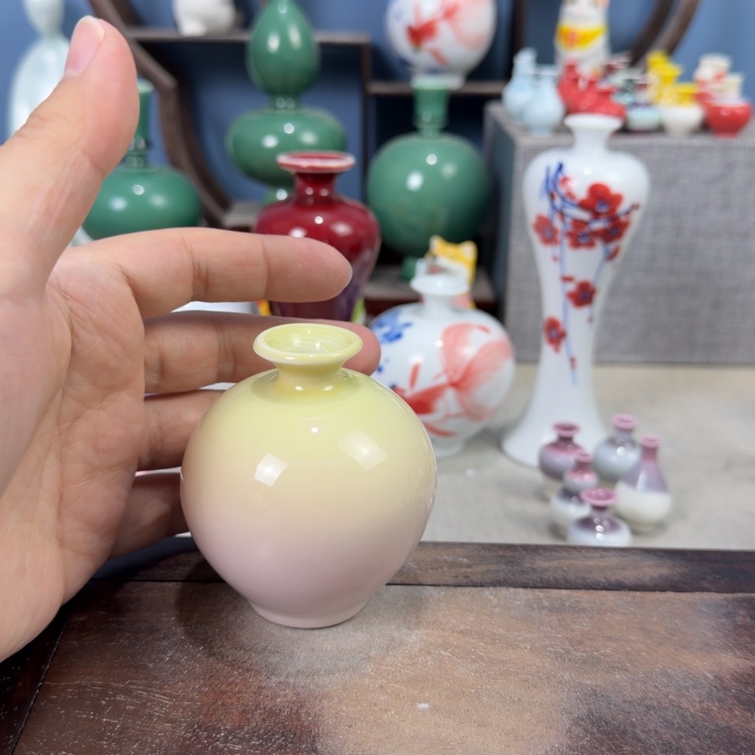 陶瓷手工小花器摆件