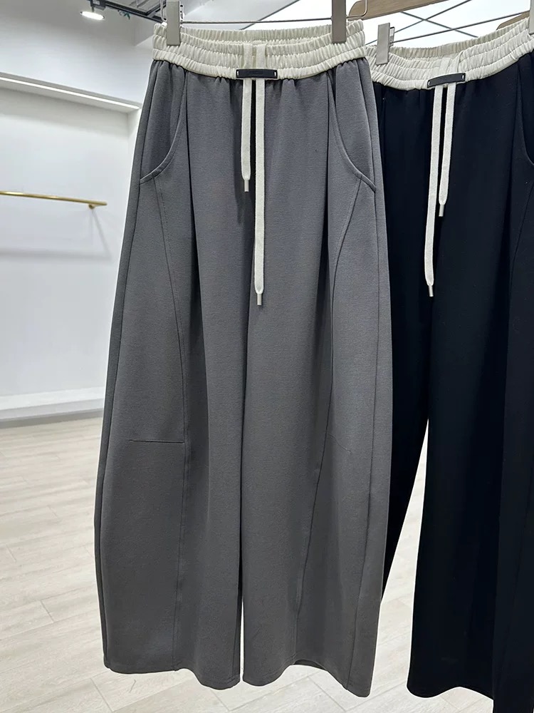 【209】【新品】高腰显瘦镰刀灰色卫裤
