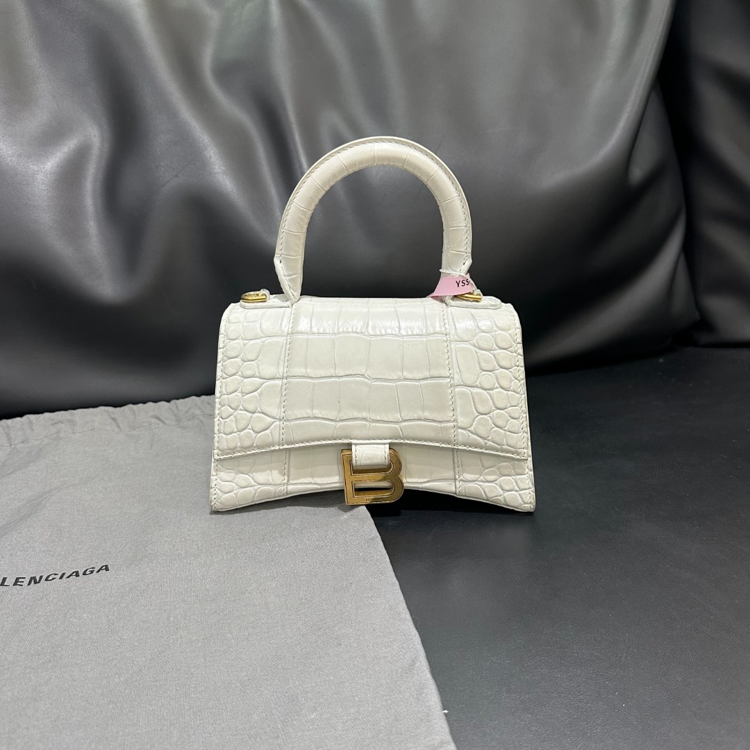 99新 Balenciaga/巴黎世家 壹所/沙漏鳄压白金xs号99新 海