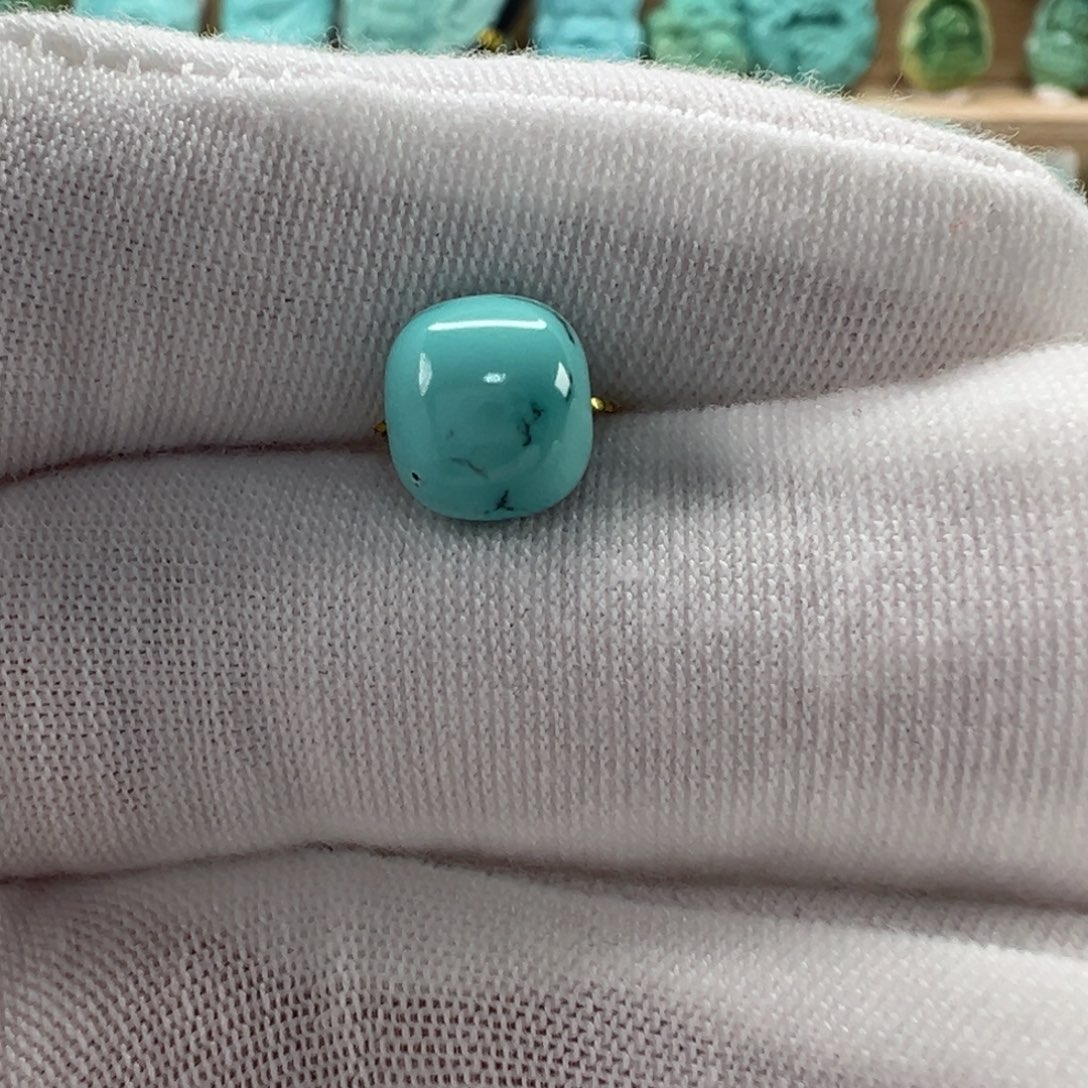 未镶嵌绿松石老型珠8.4x6.6mm