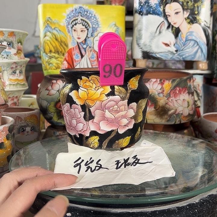 景德镇手绘花盆性价比超高