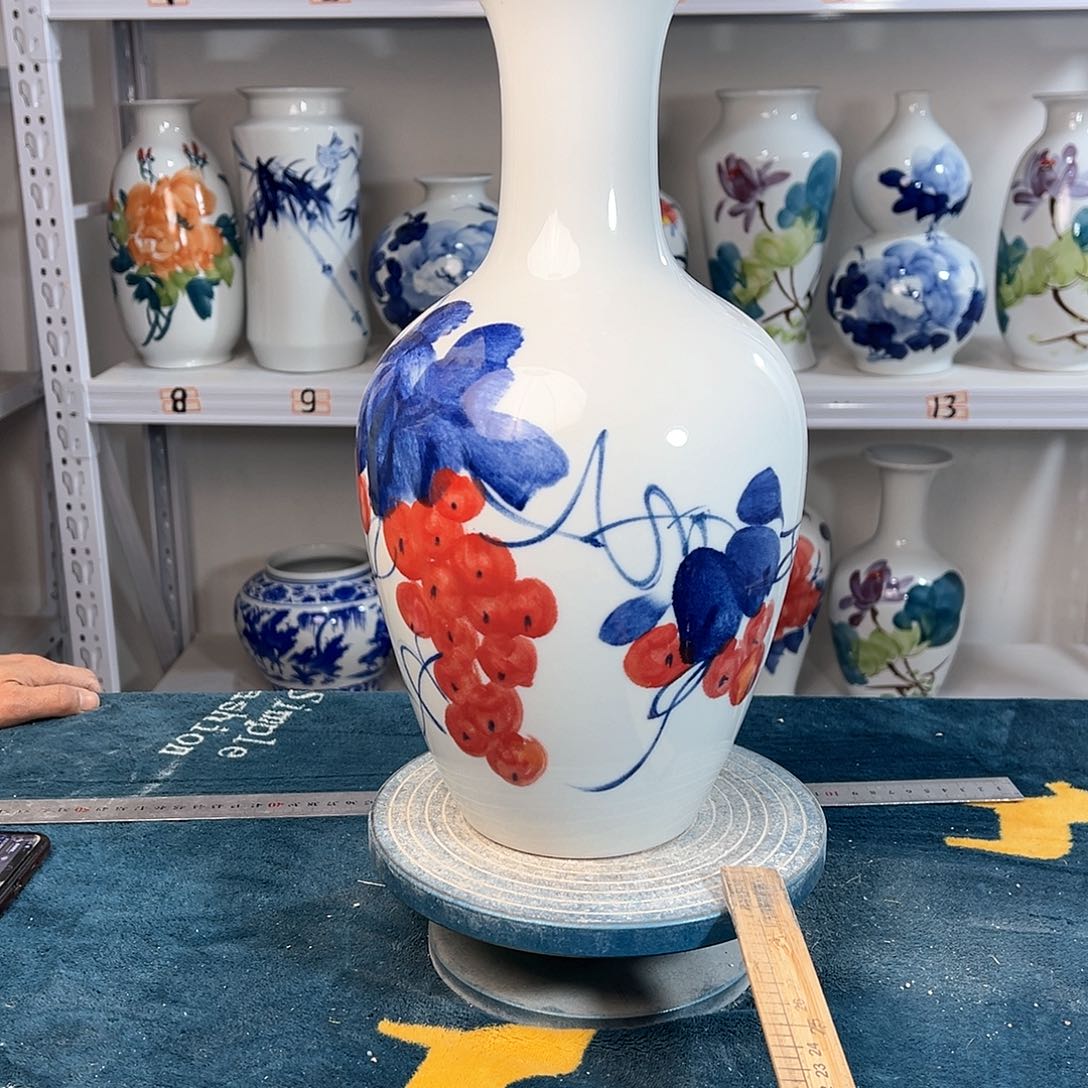 摆件景德镇陶瓷棒红浦