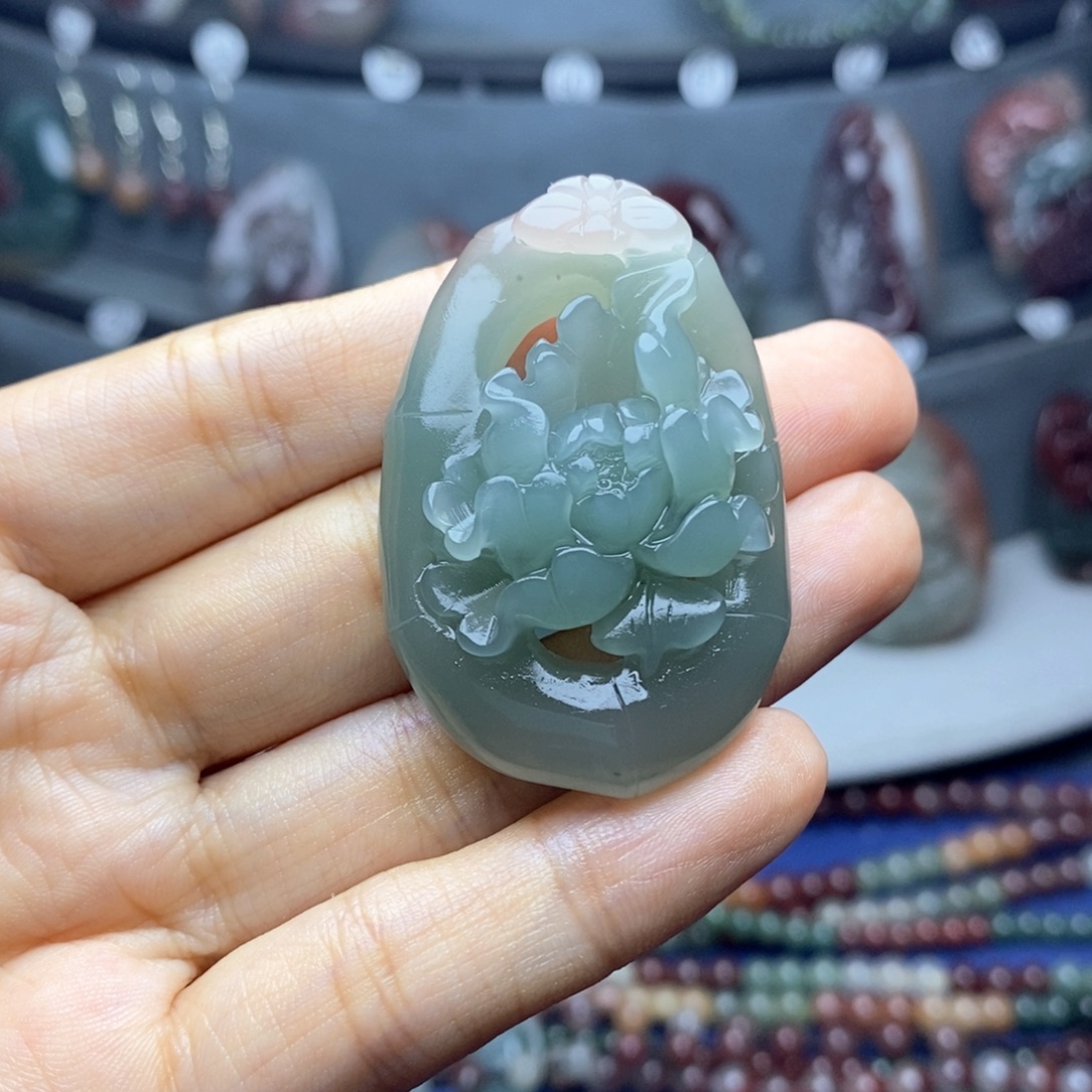 一***念玛瑙/玉髓吊坠(不含链)未镶嵌