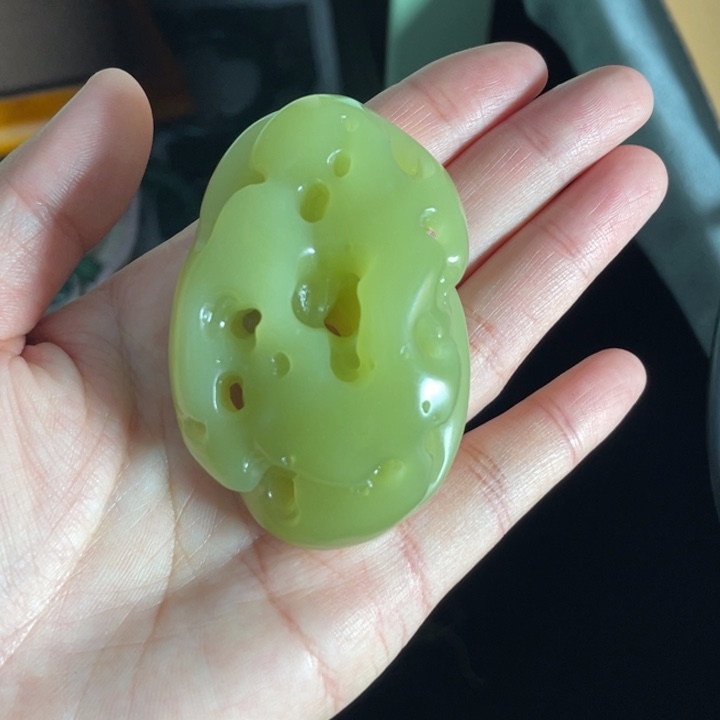 【闪购商品】颈饰未镶嵌和田玉上新黄口太湖手把