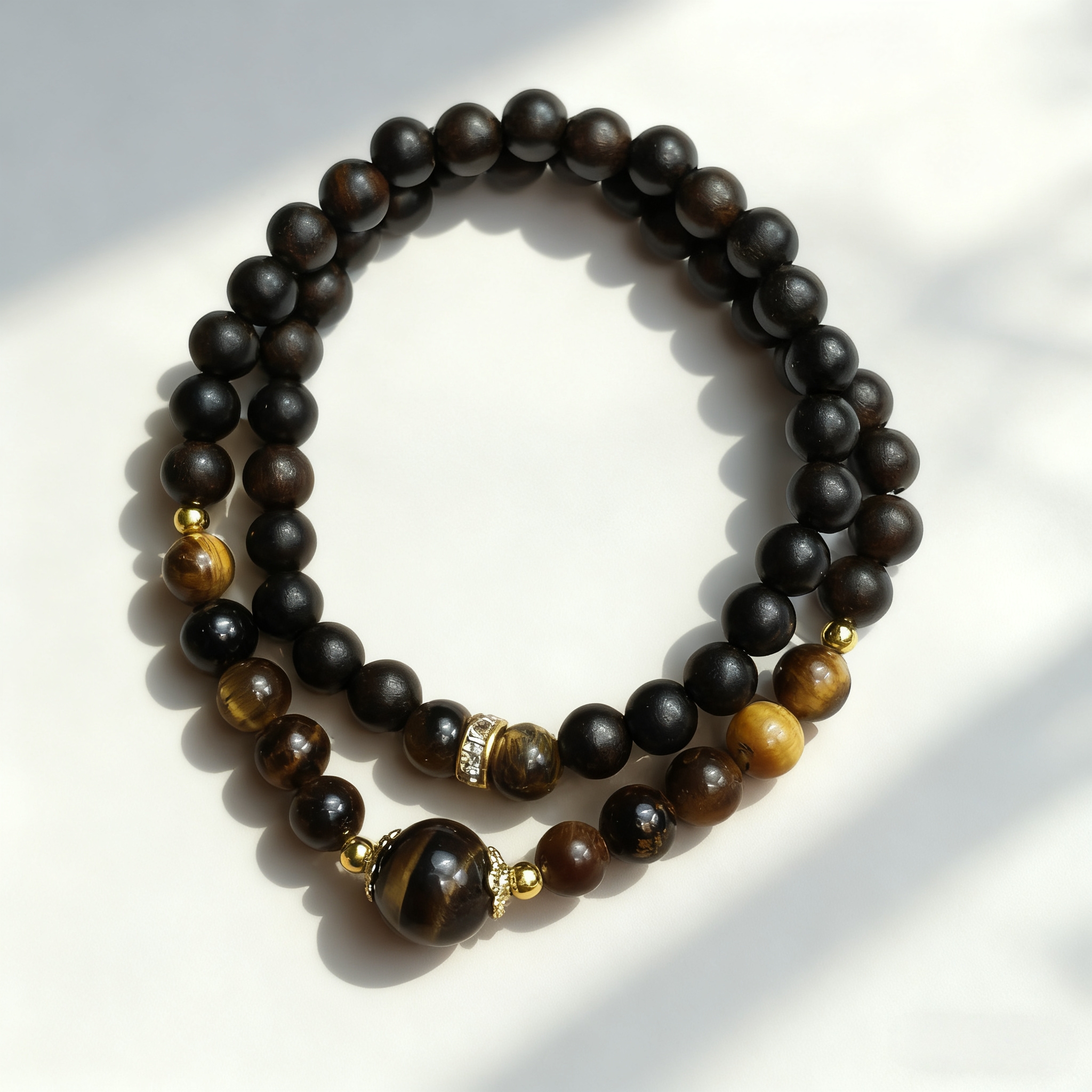 黑檀虎眼双圈 精品手串 无礼盒 S 0868