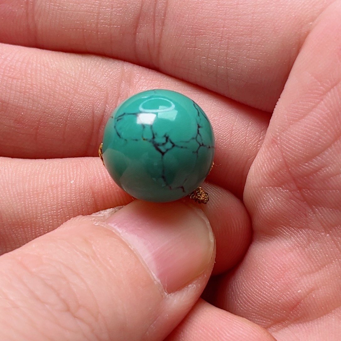 绿松石15.2圆珠未镶嵌