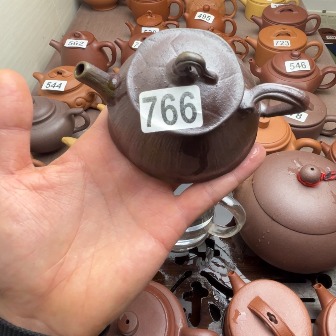 茶壶紫砂柴烧紫泥140cc左右瑕疵