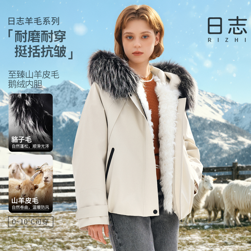 日志【ZG】上新时尚百搭加厚中长款鹅绒服女士羽绒服AD54Y615