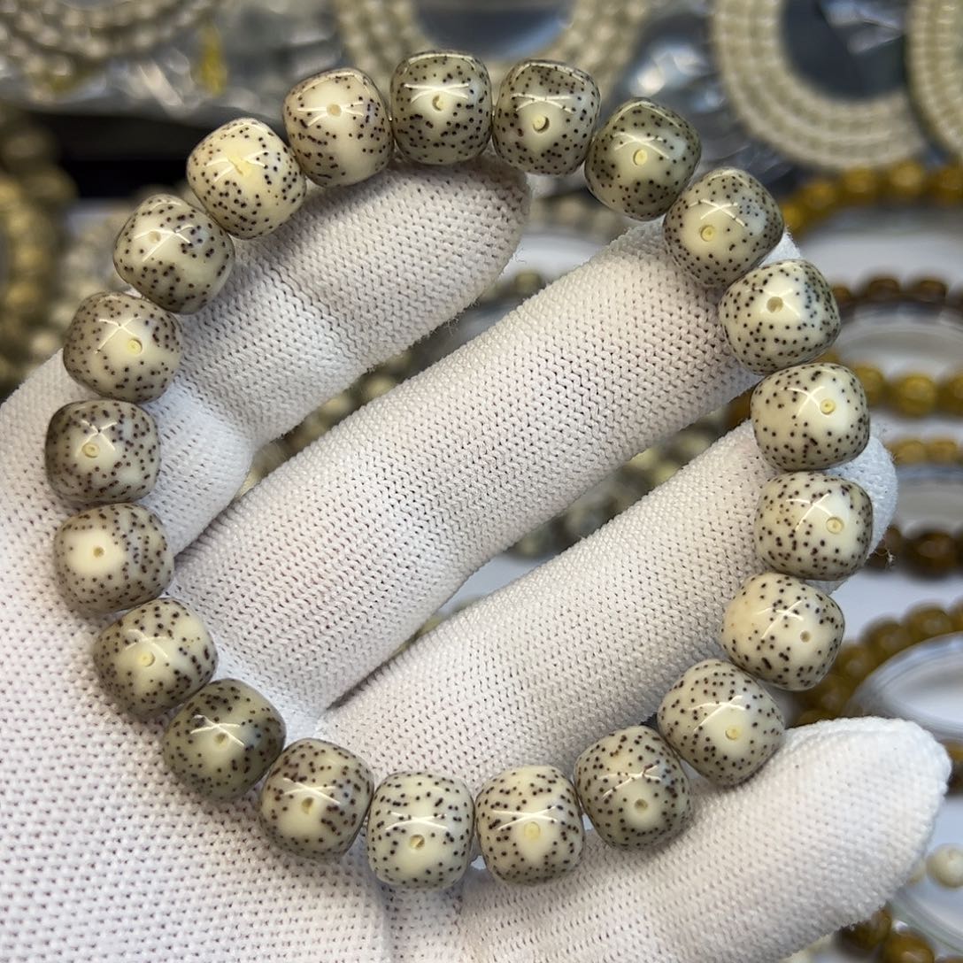 星月菩提手串骨瓷白月朗星稀11✖️10