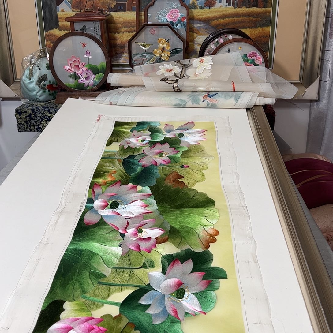 刺绣纯手工刺绣画