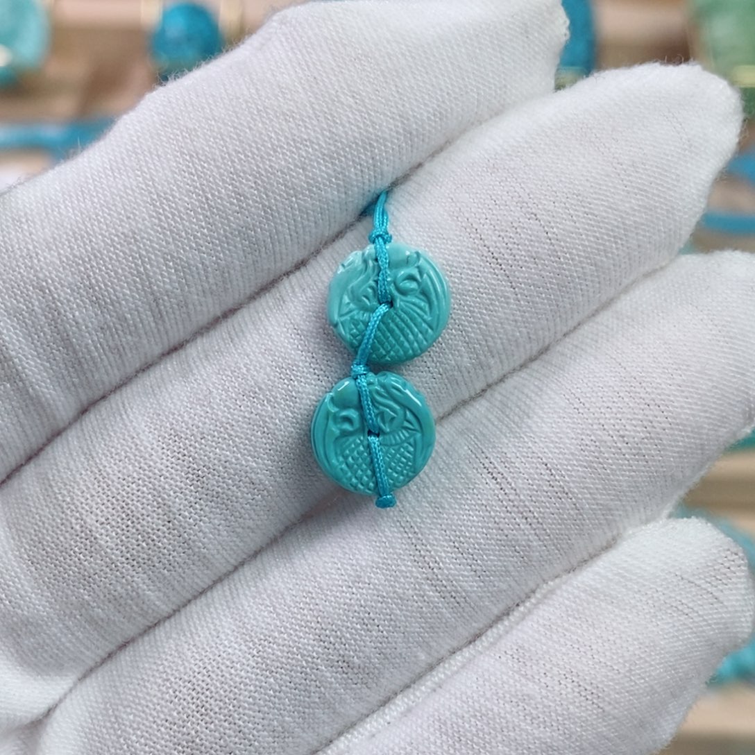 绿松石未镶嵌珠宝奇石9.7mm