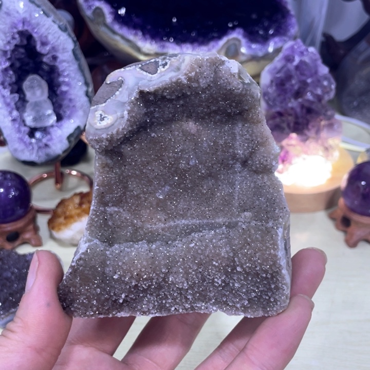 水晶摆件未镶嵌紫晶